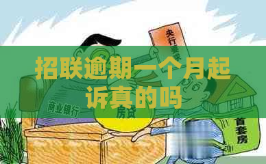 招联逾期一个月起诉真的吗