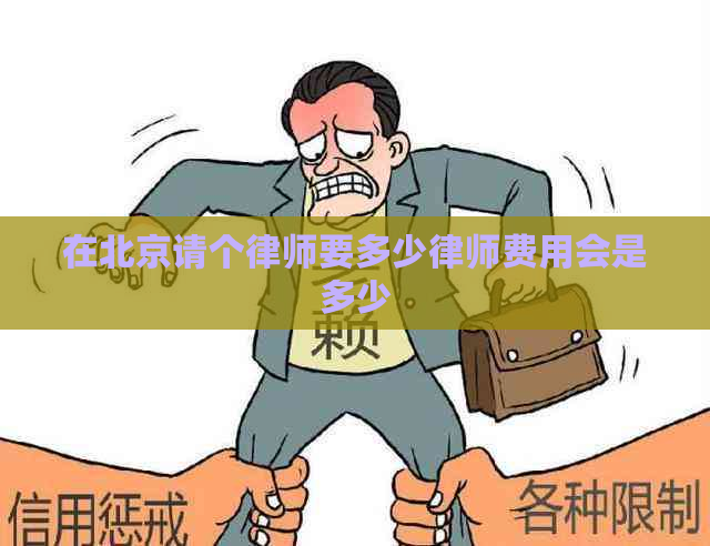 在北京请个律师要多少律师费用会是多少