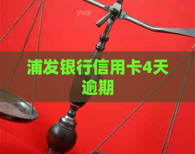浦发银行信用卡4天逾期