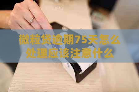 微粒贷逾期75天怎么处理应该注意什么