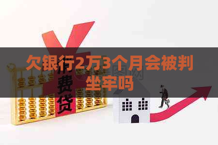 欠银行2万3个月会被判坐牢吗