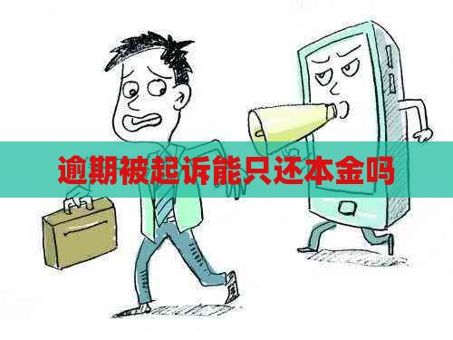 逾期被起诉能只还本金吗