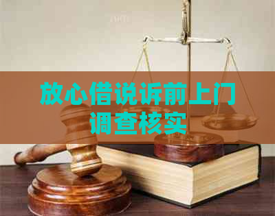 放心借说诉前上门调查核实