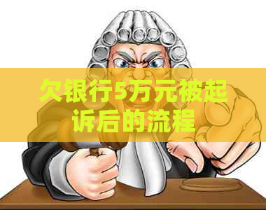 欠银行5万元被起诉后的流程