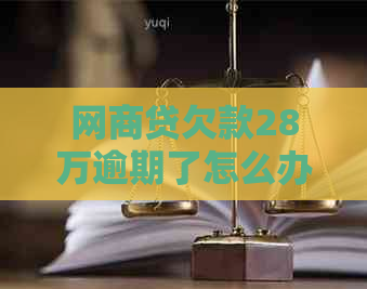 网商贷欠款28万逾期了怎么办