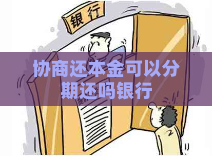 协商还本金可以分期还吗银行