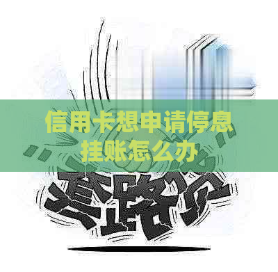信用卡想申请停息挂账怎么办