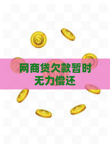 网商贷欠款暂时无力偿还