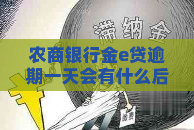 农商银行金e贷逾期一天会有什么后果