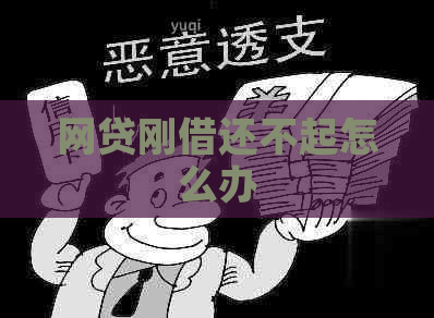 网贷刚借还不起怎么办