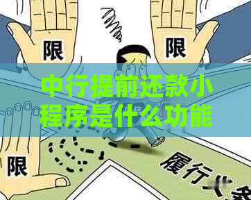 中行提前还款小程序是什么功能