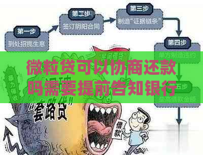 微粒贷可以协商还款吗需要提前告知银行