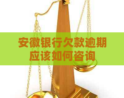 安徽银行欠款逾期应该如何咨询