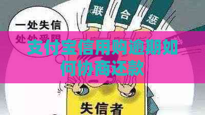 支付宝信用购逾期如何协商还款
