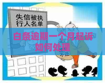 白条逾期一个月起诉如何处理