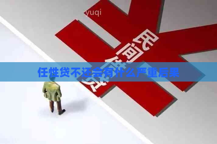 任性贷不还会有什么严重后果