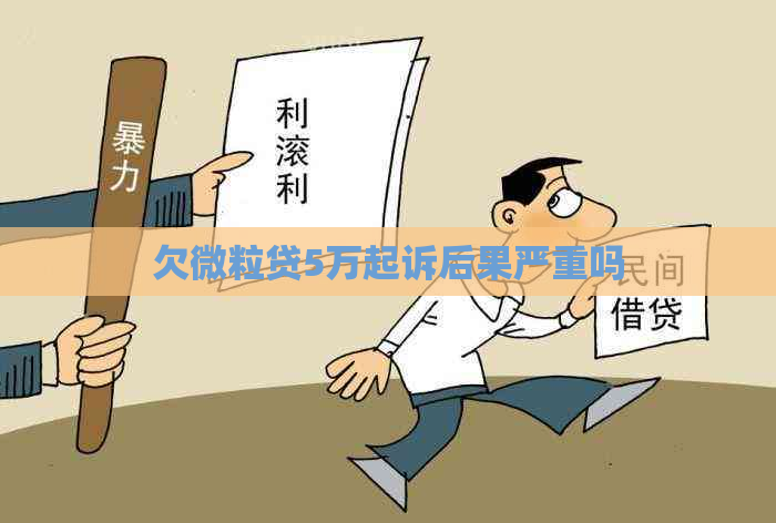 欠微粒贷5万起诉后果严重吗