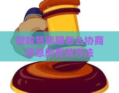 微粒贷逾期怎么协商停息的有效方法