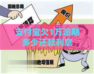 支付宝欠1万逾期多少还款利息