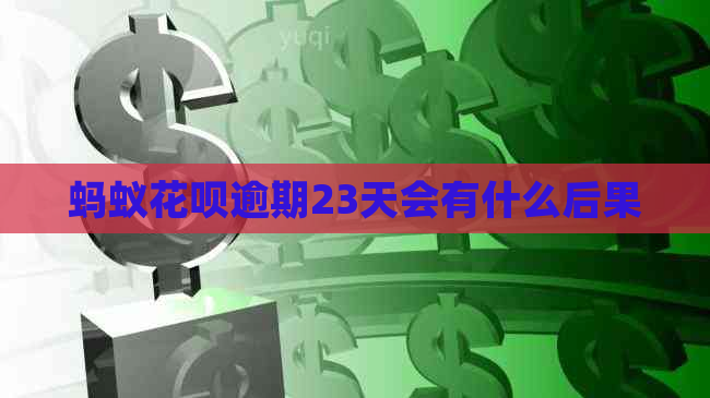 蚂蚁花呗逾期23天会有什么后果