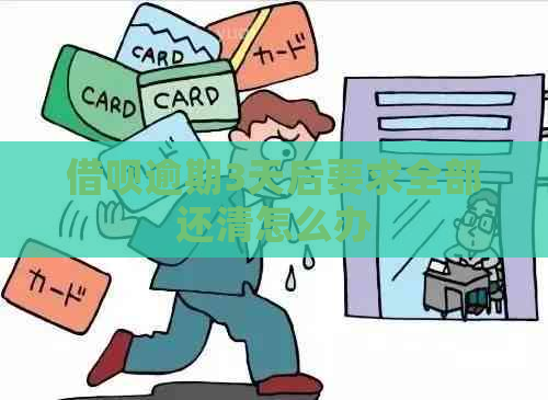 借呗逾期3天后要求全部还清怎么办