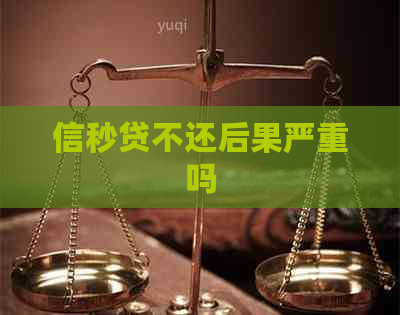 信秒贷不还后果严重吗