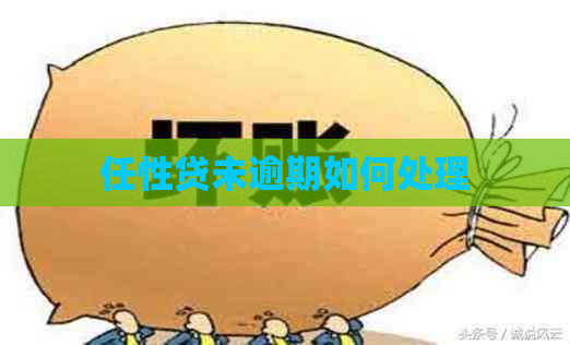 任性贷未逾期如何处理