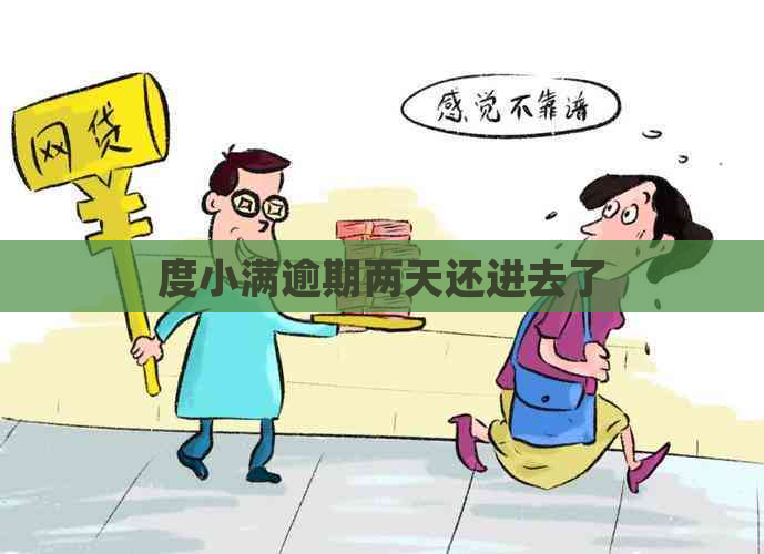 度小满逾期两天还进去了