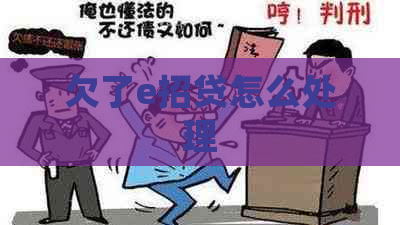 欠了e招贷怎么处理