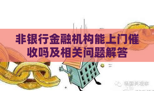 非银行金融机构能上门吗及相关问题解答