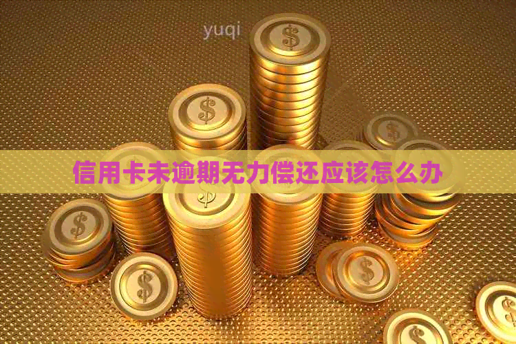 信用卡未逾期无力偿还应该怎么办
