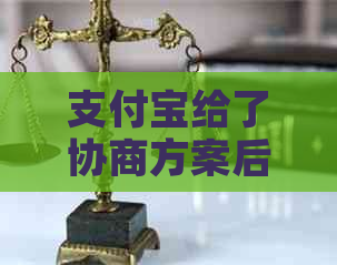 支付宝给了协商方案后就成功了吗如何操作