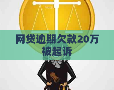 网贷逾期欠款20万被起诉