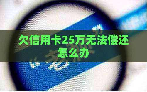 欠信用卡25万无法偿还怎么办