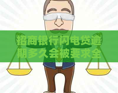 招商银行闪电贷逾期多久会被要求全额还款