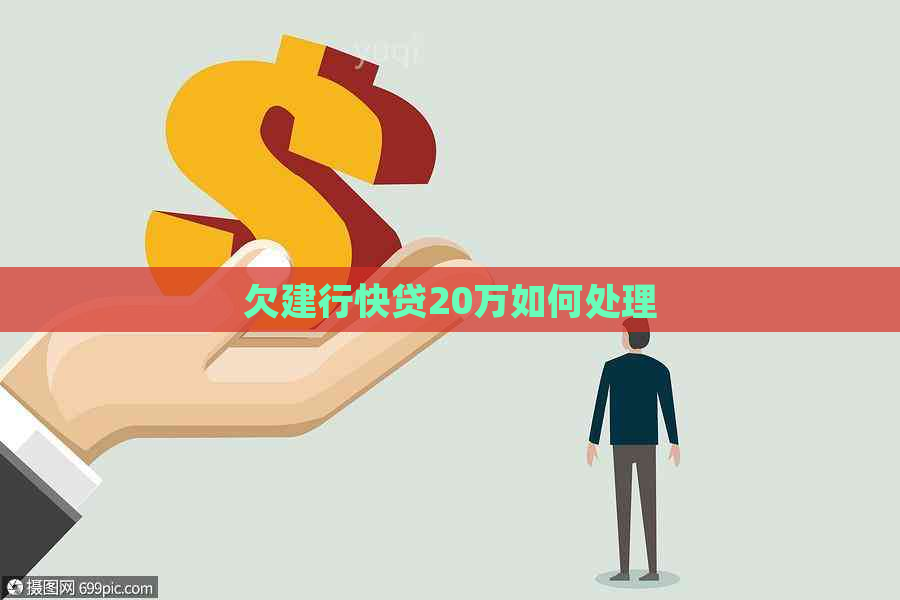 欠建行快贷20万如何处理