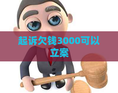 起诉欠钱3000可以立案