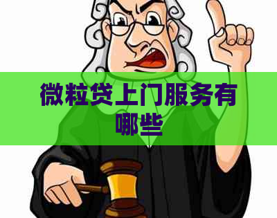 微粒贷上门服务有哪些