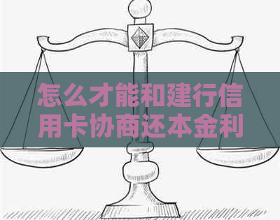 怎么才能和建行信用卡协商还本金利息