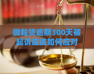 微粒贷逾期300天被起诉应该如何应对