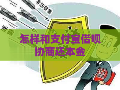 怎样和支付宝借呗协商还本金