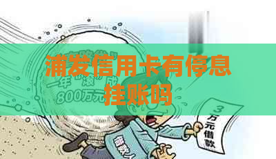 浦发信用卡有停息挂账吗