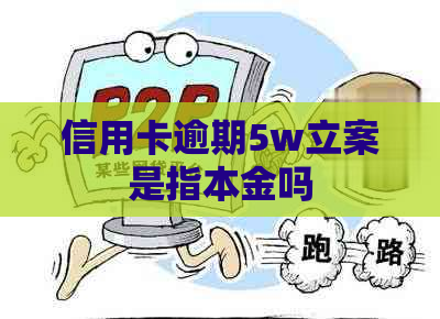 信用卡逾期5w立案是指本金吗