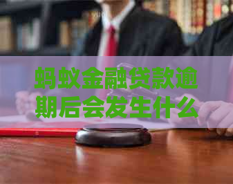 蚂蚁金融贷款逾期后会发生什么