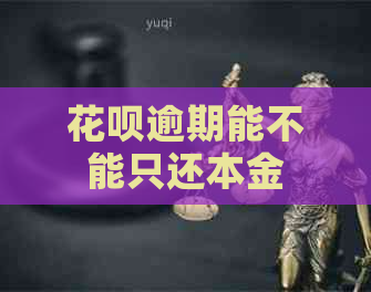 花呗逾期能不能只还本金