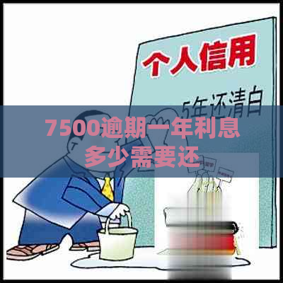 7500逾期一年利息多少需要还