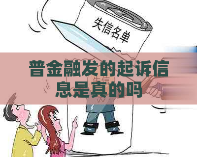 普金融发的起诉信息是真的吗