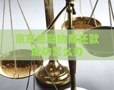 京东金融协商还款成功怎么办