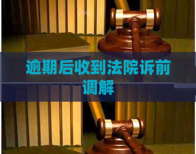 逾期后收到法院诉前调解