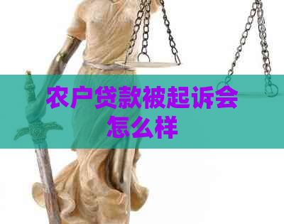 农户贷款被起诉会怎么样